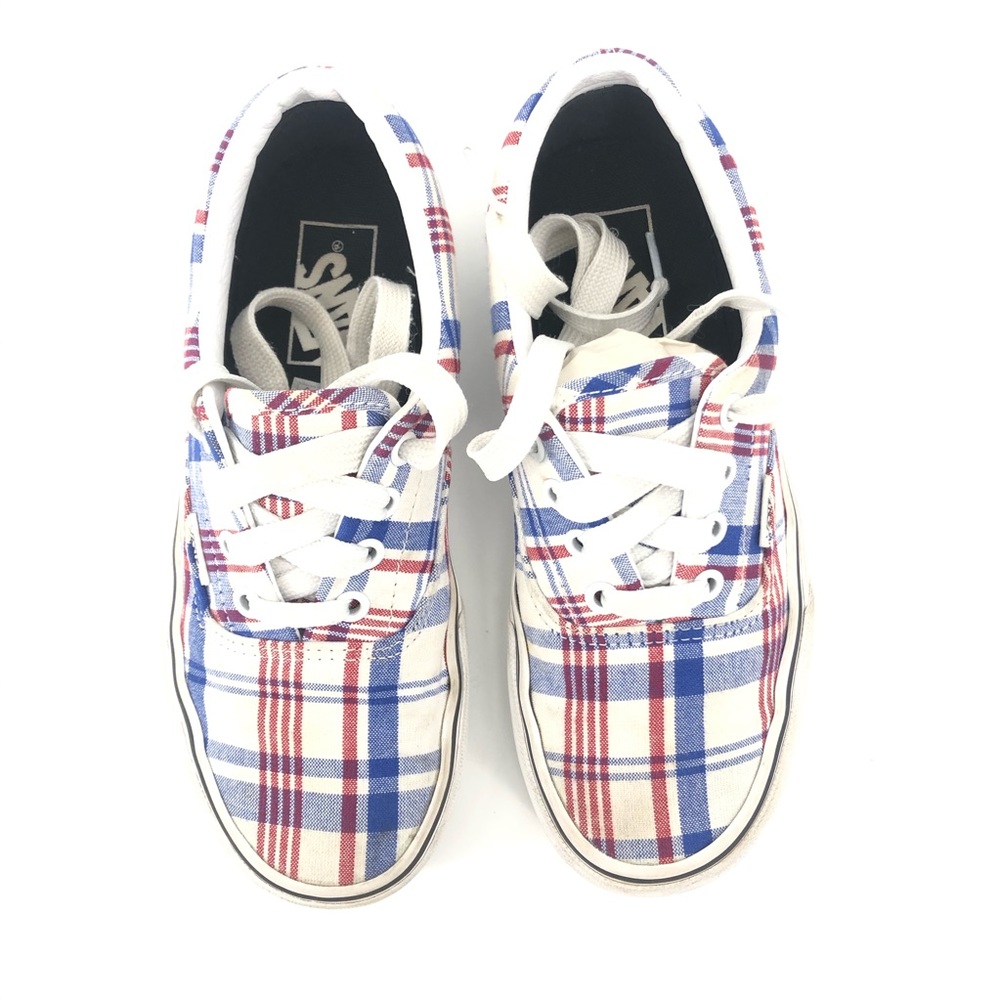VANS ERA Plaid White Canvas Women’s Sneakers